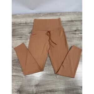 NWT Fabletics High Waisted Lia Lounge Drawstring Coral Blush Leggings - Size M